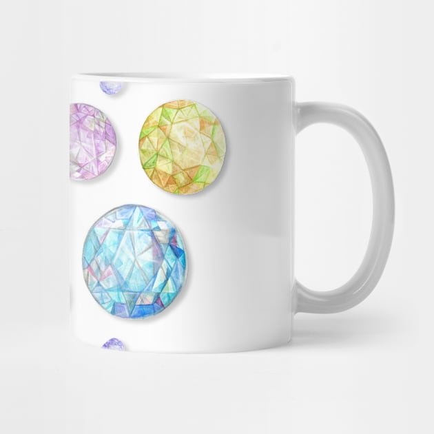 Watercolor Gemstones by Jarrodjvandenberg